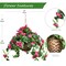 25" Hanging Bougainvillea Basket Fuschia – Lush Artificial Flower Basket for Home & Outdoor Décor